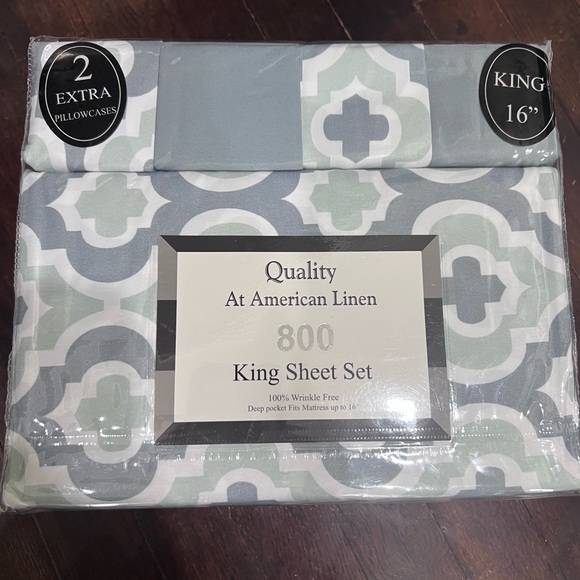 King Size Bed sheet Set + extra pillowcases - Picture 2 of 7
